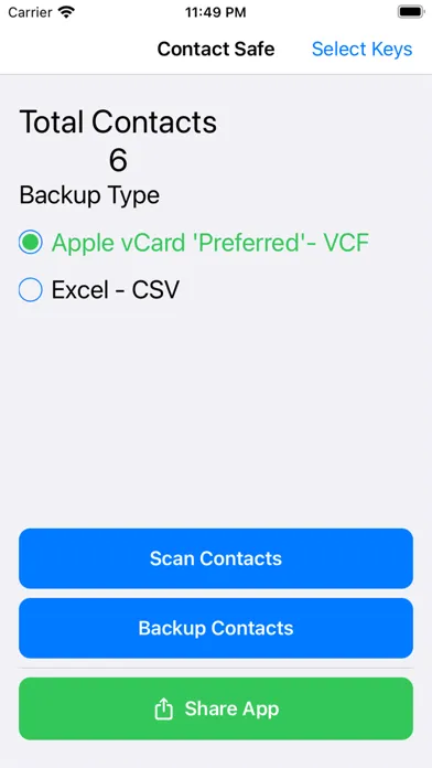 Contact Safe : Secure Backup应用截图