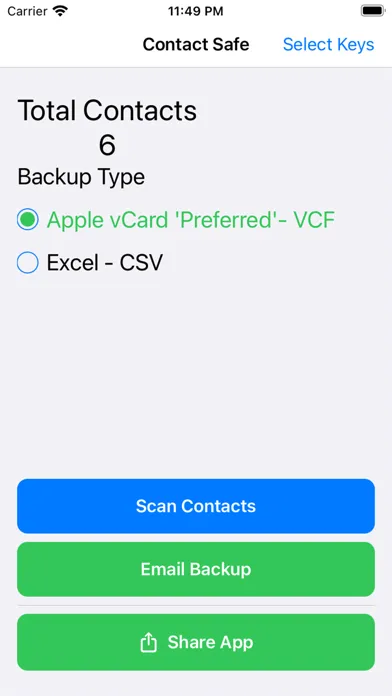 Contact Safe : Secure Backup应用截图