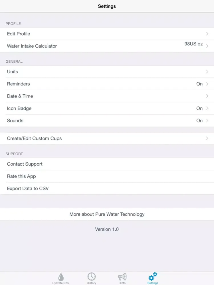 Capturas de pantalla de Hydrate Now iPad 