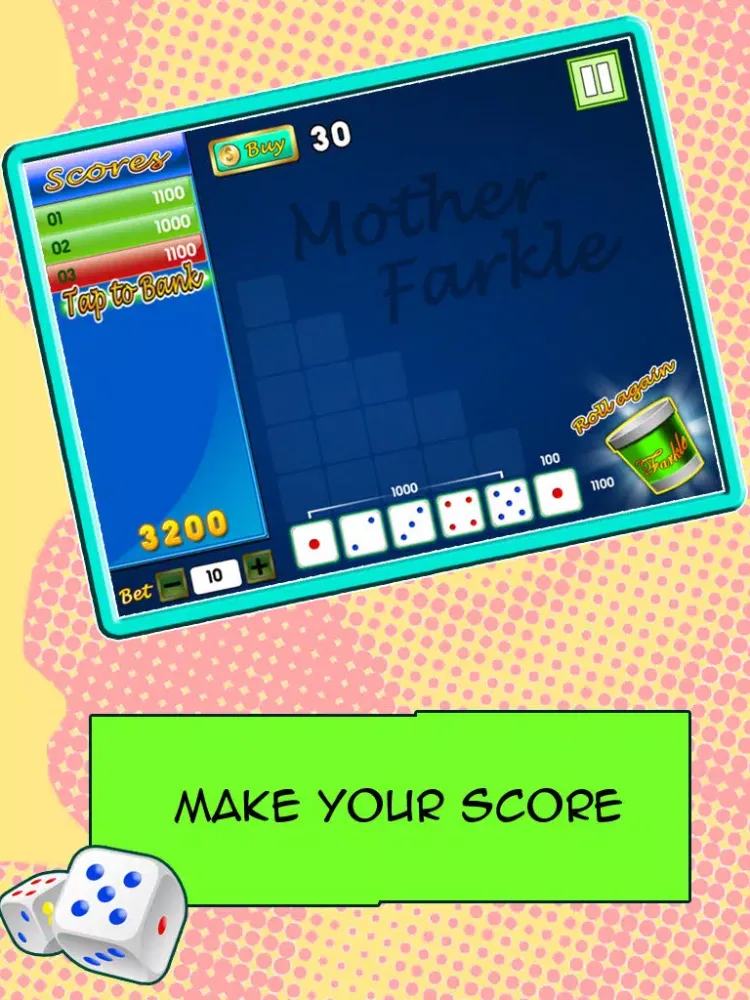 Скриншоты Mother Farkle - Hot Dice Games are more Fun with Mom : Free! iPad 