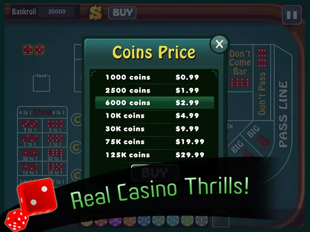 Tangkapan layar 6-8 Craps Deluxe - Hot Dice Pro Shooter FREE iPad 