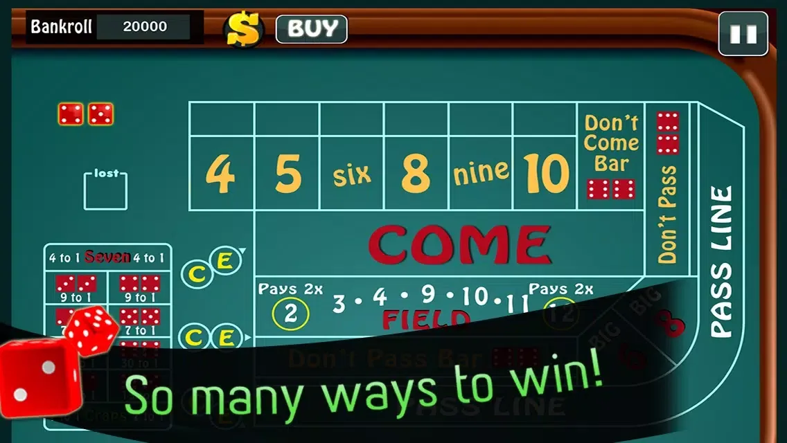 Tangkapan layar 6-8 Craps Deluxe - Hot Dice Pro Shooter FREE