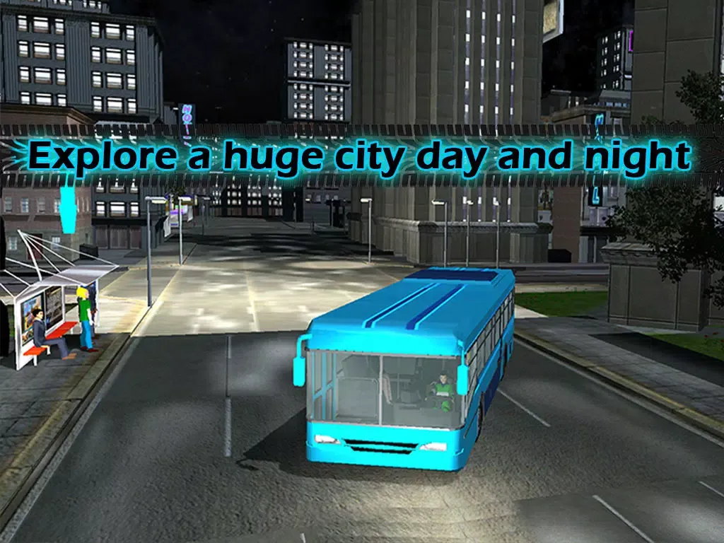تصاویر 3D Bus City Parking Simulator - Realistic Downtown Traffic Driving XL : Free Game iPad 