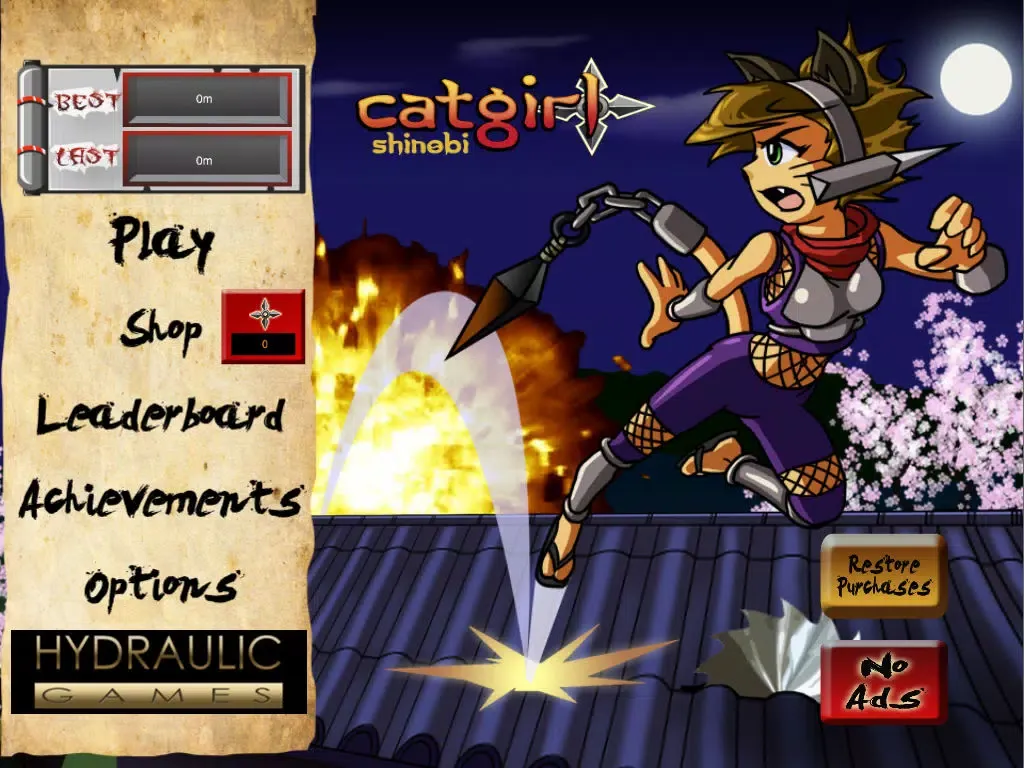 Tangkapan layar Catgirl Shinobi Free: A New Ninja Run and Jump Adventure Game iPad 