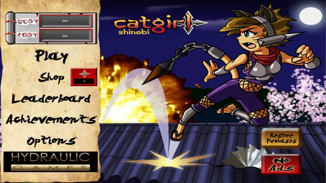 Tangkapan layar Catgirl Shinobi Free: A New Ninja Run and Jump Adventure Game
