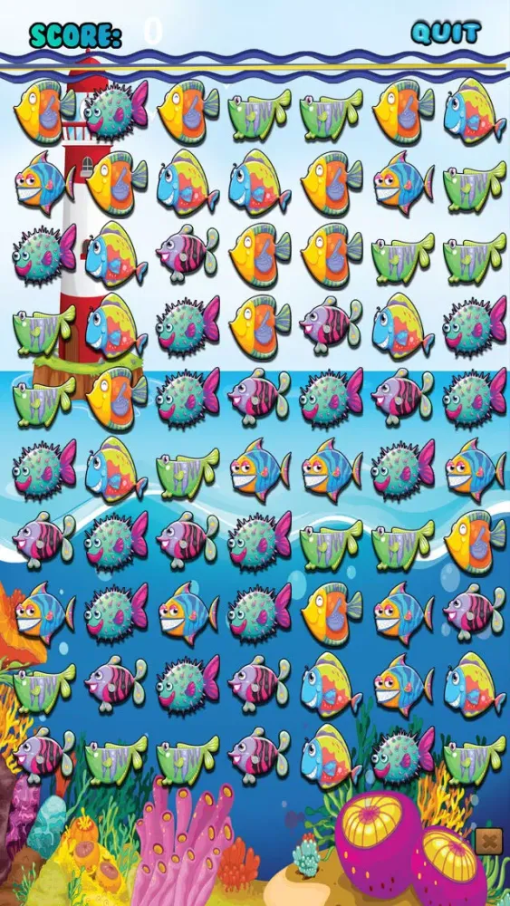 Ảnh chụp màn hình của Fish Match Mania Water Puzzle - Where's my bubble? FREE