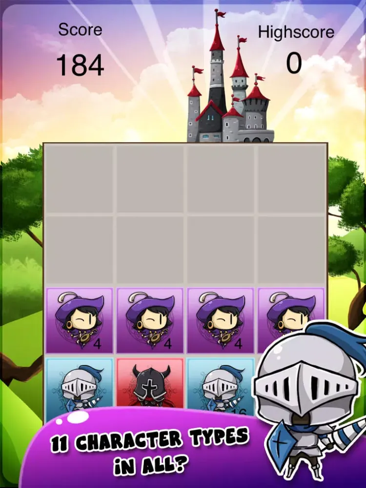Capturas de pantalla de 2048 King The Crown - Medieval Puzzle Tiles Free iPad 