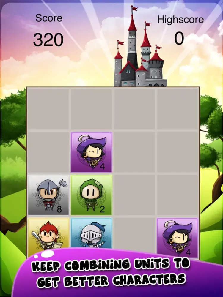 Capturas de pantalla de 2048 King The Crown - Medieval Puzzle Tiles Free iPad 