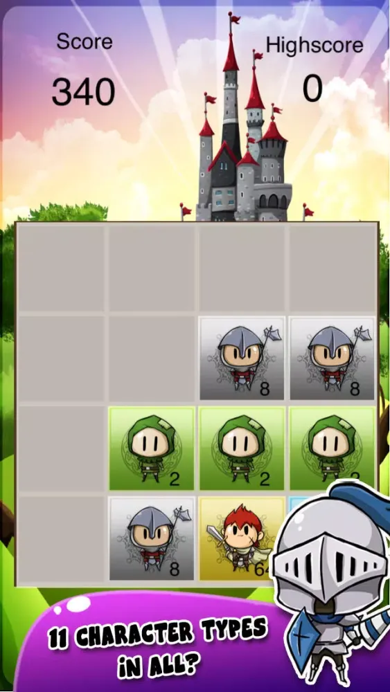 Capturas de pantalla de 2048 King The Crown - Medieval Puzzle Tiles Free