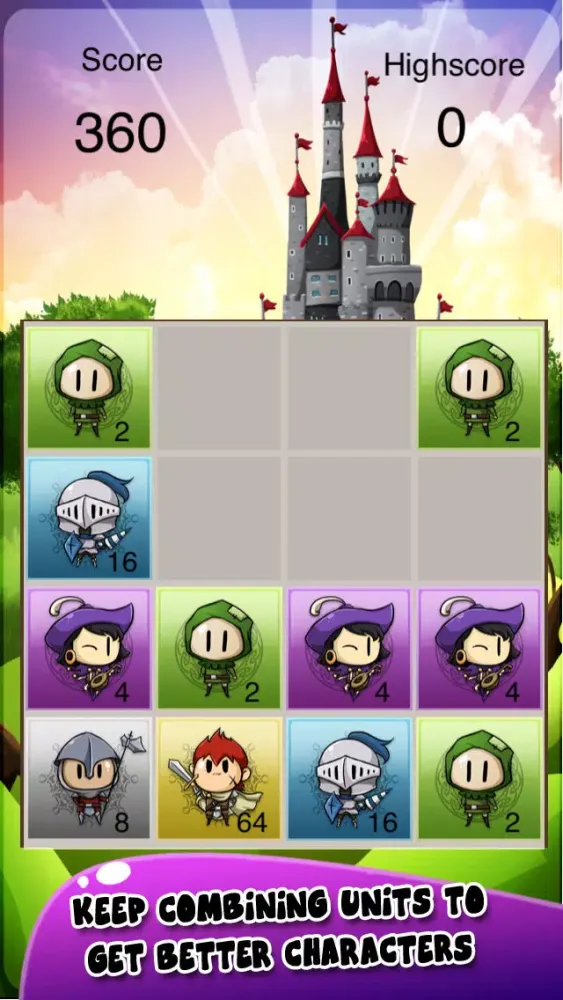 Capturas de pantalla de 2048 King The Crown - Medieval Puzzle Tiles Free