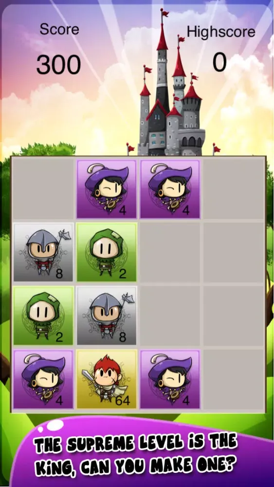 Capturas de pantalla de 2048 King The Crown - Medieval Puzzle Tiles Free