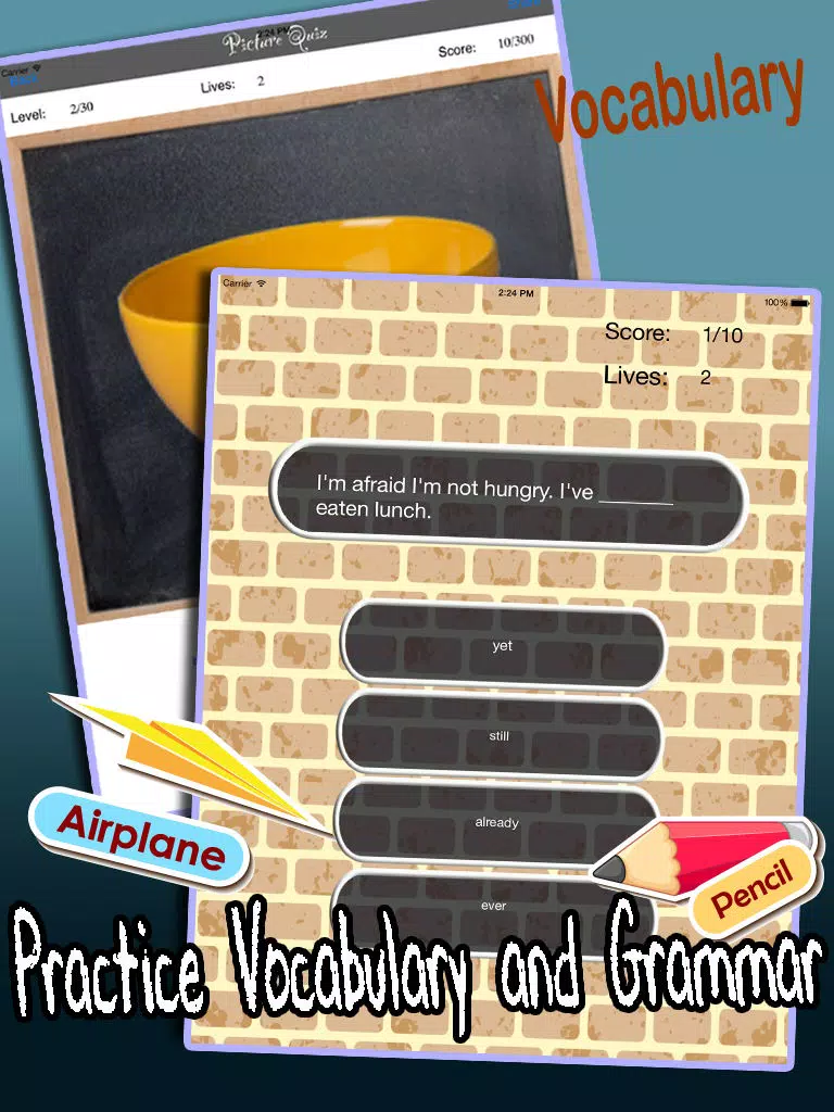 ภาพหน้าจอของ Let's Learn English - Easy Language Learning , Vocabulary and Grammar Quiz Game: Intermediate Level iPad 