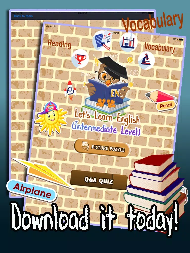 ภาพหน้าจอของ Let's Learn English - Easy Language Learning , Vocabulary and Grammar Quiz Game: Intermediate Level iPad 