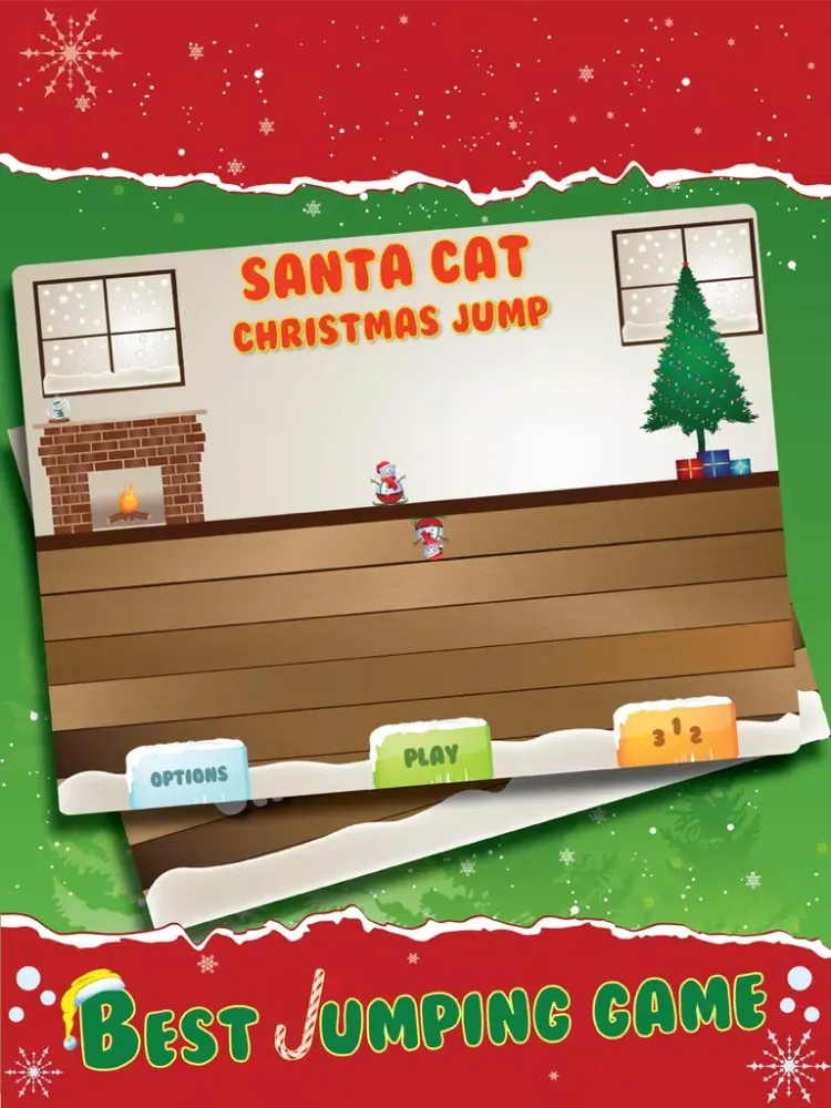 ภาพหน้าจอของ Santa Cat Christmas Jump - Mega Kitty Snow Leap FREE iPad 