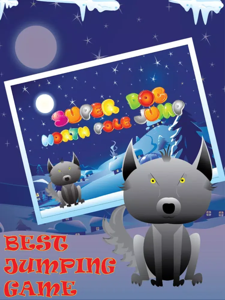 ภาพหน้าจอของ Super Dog North Pole Jump - Mega Christmas Snow Leap FREE iPad 