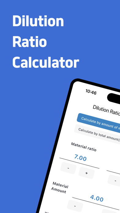 ภาพหน้าจอของ Easy Dilution Ratio Calculator