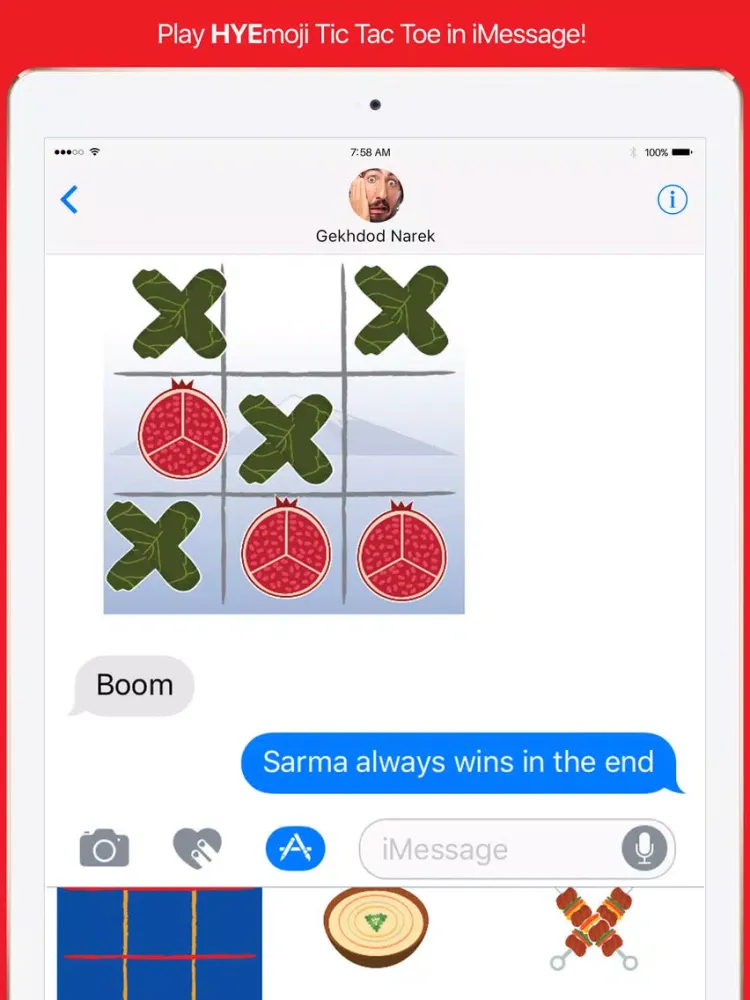 HYEmoji Tic Tac Toe - Armenia Tic Tac Toe Stickers iPad  Screenshots