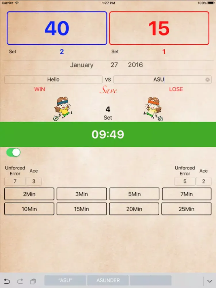 Zrzuty ekranu Smart Tennis iPad 