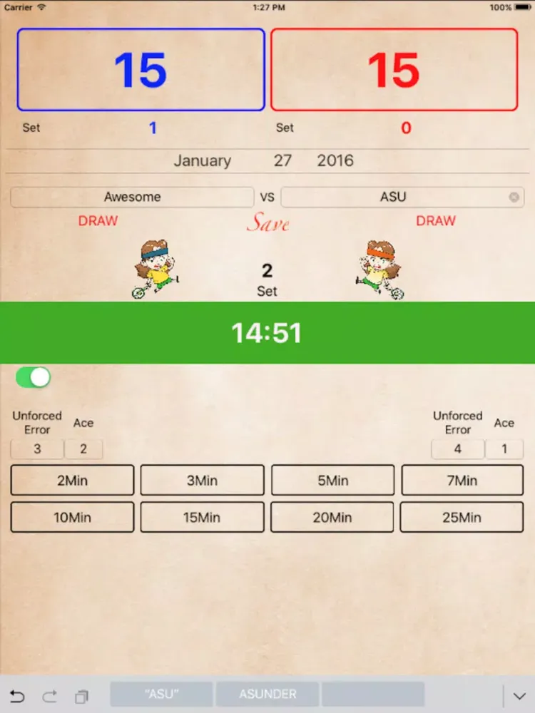 Zrzuty ekranu Smart Tennis iPad 