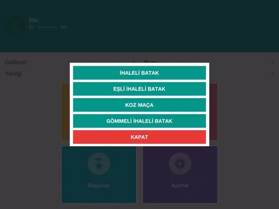 Batak - Tekli, Eşli, Koz Maça iPad  Screenshots