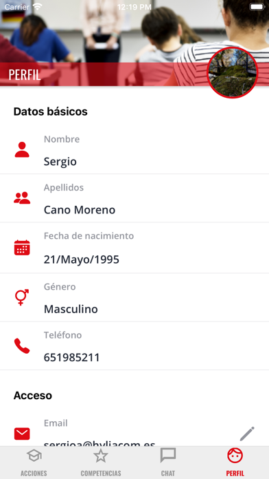 Tangkapan skrin Juventud Ribera Baja