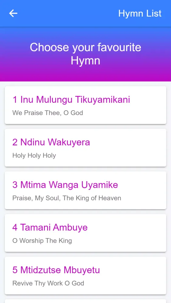 Tangkapan skrin Fellowship Hymn