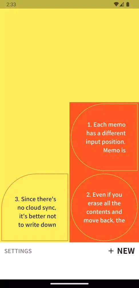 Capturas de tela do Here Memo - 9 Input Positions