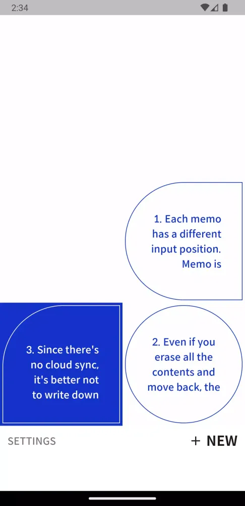Capturas de tela do Here Memo - 9 Input Positions
