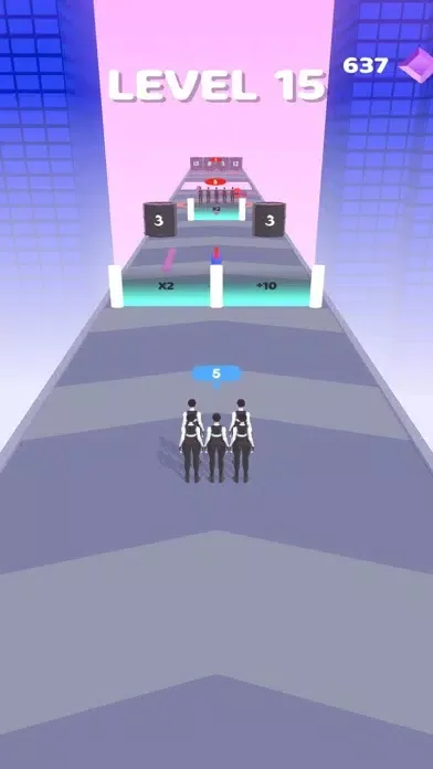 ภาพหน้าจอของ Crowd Clone Run