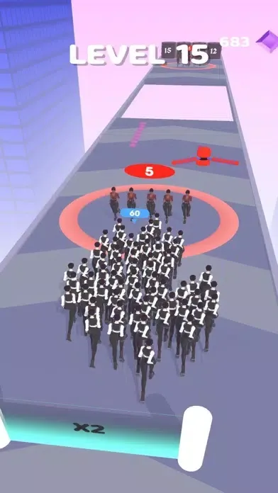 ภาพหน้าจอของ Crowd Clone Run