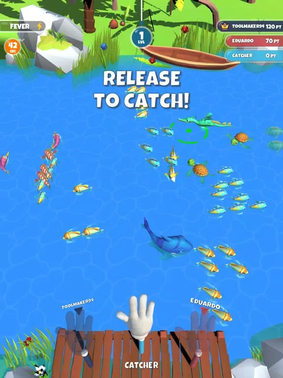Tangkapan skrin Fishing Party 3D iPad 
