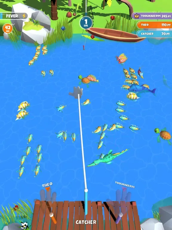 Tangkapan skrin Fishing Party 3D iPad 
