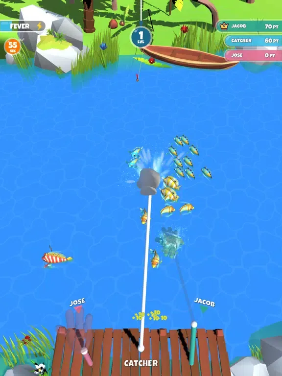 Tangkapan skrin Fishing Party 3D iPad 