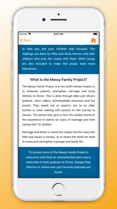 Tangkapan skrin Family Rosary App