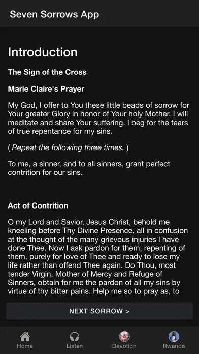 Ảnh chụp màn hình của Seven Sorrows of Mary