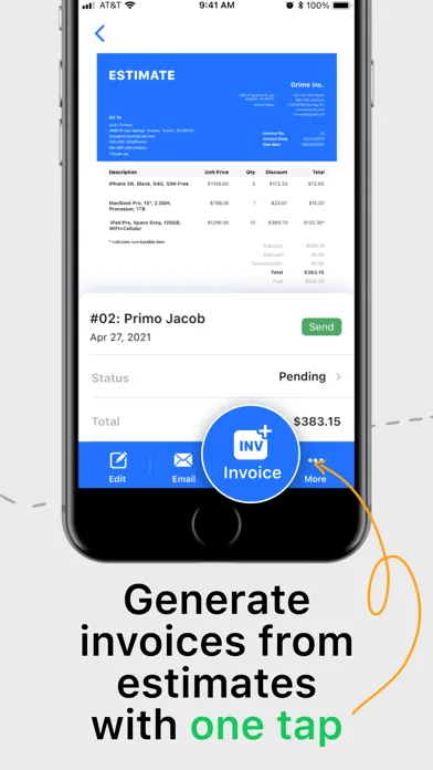 Tangkapan skrin Invoice App: Estimate Maker