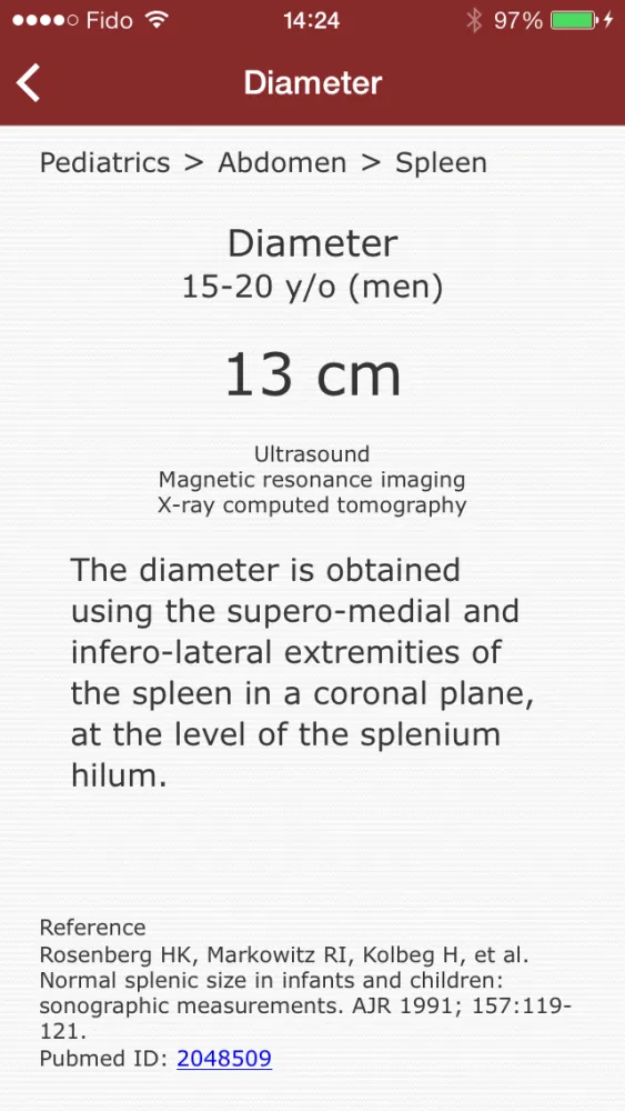 RadRef - Normal Values in Diagnostic Imaging IPA for - PGYER IPAHUB
