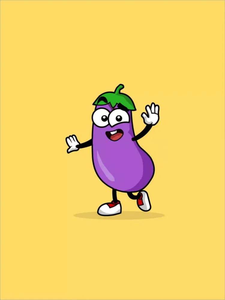 Eggplant Stickers iPad  Screenshots