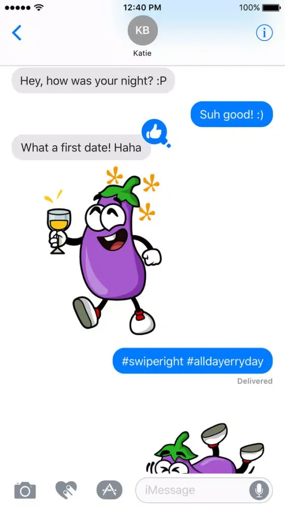 Eggplant Stickers Screenshots