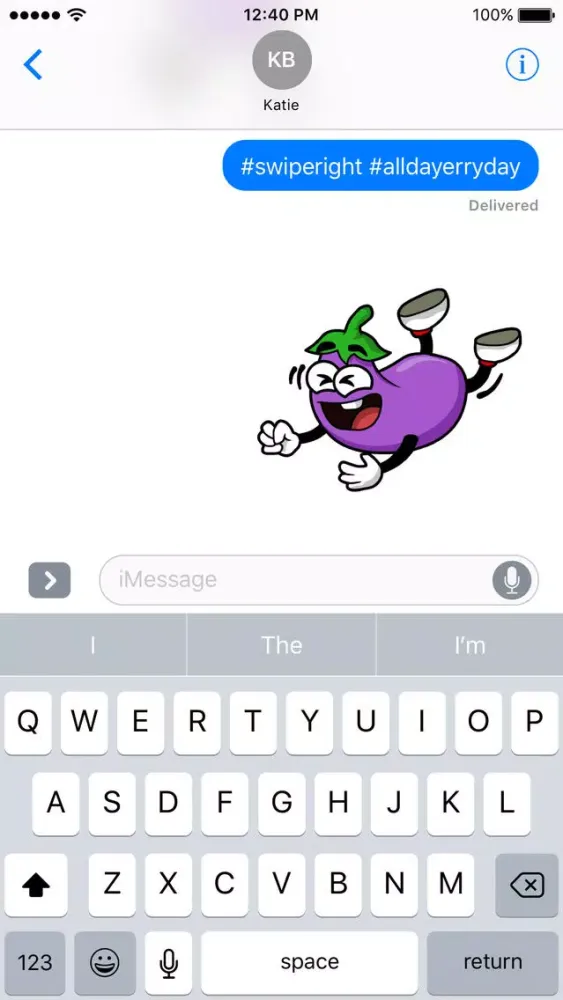 Eggplant Stickers Screenshots