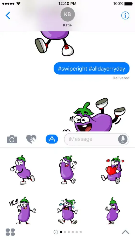 Eggplant Stickers Screenshots