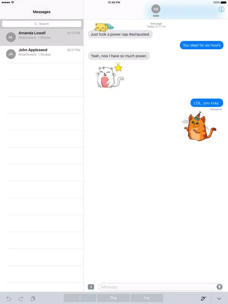 Purrfect Cat Stickers iPad  Screenshots