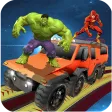 Super heroes Russian truck game