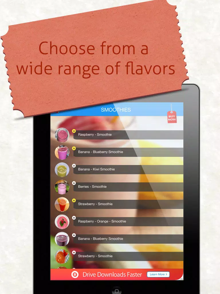Ảnh chụp màn hình của Smoothies Recipe iPad 