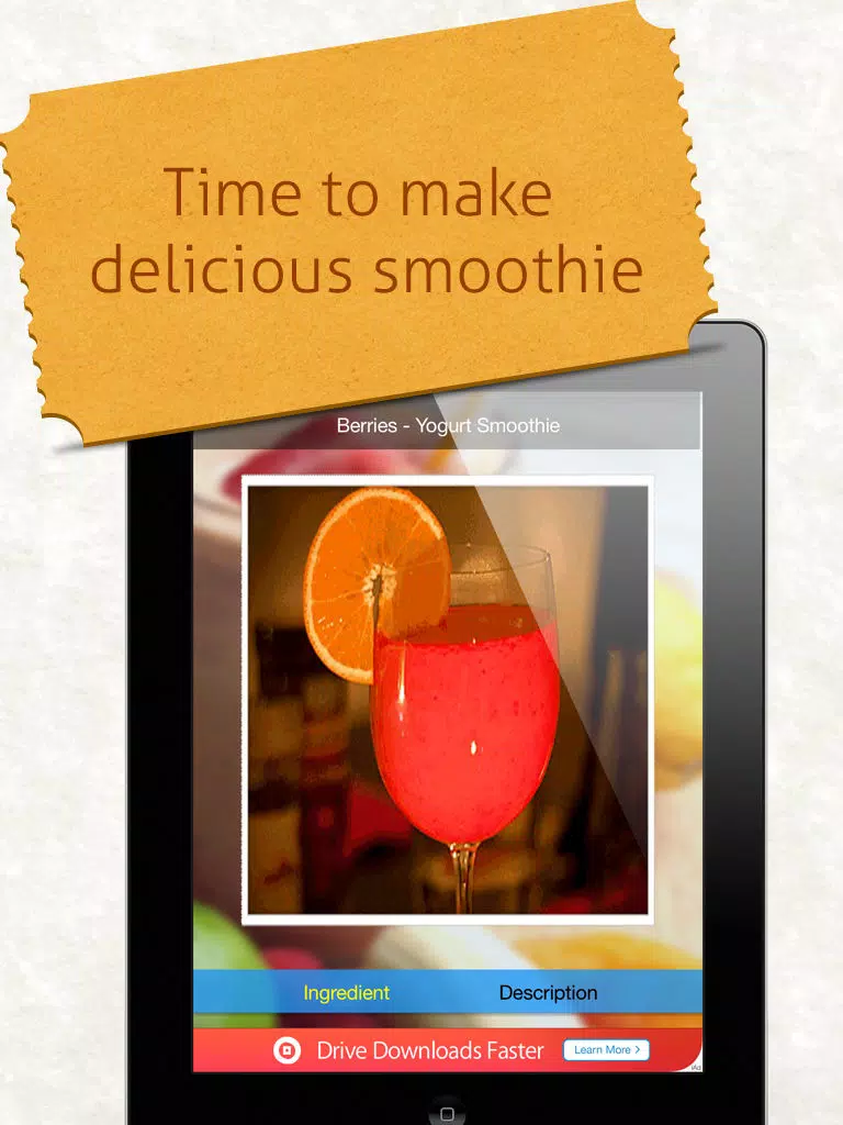 Ảnh chụp màn hình của Smoothies Recipe iPad 