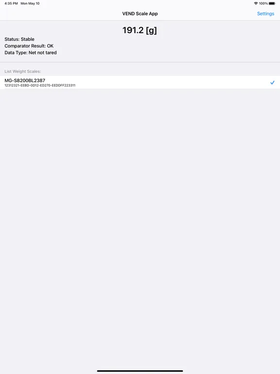Weight Scale for VEND POS iPad  Ekran Görüntüleri