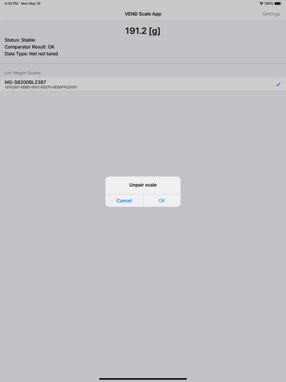 Weight Scale for VEND POS iPad  Ekran Görüntüleri