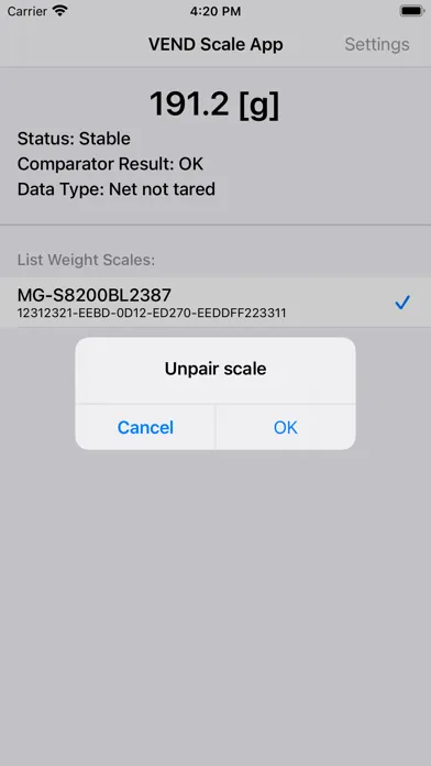 Weight Scale for VEND POS Ekran Görüntüleri