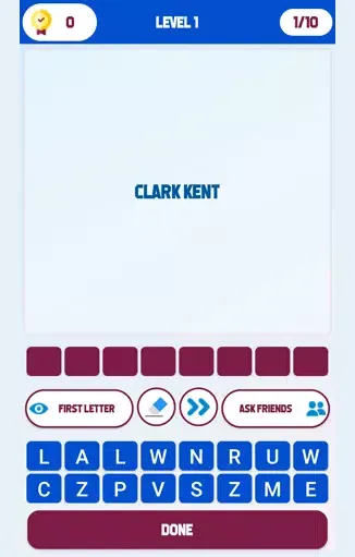 Superhero Identity Word Quiz स्क्रीनशॉट