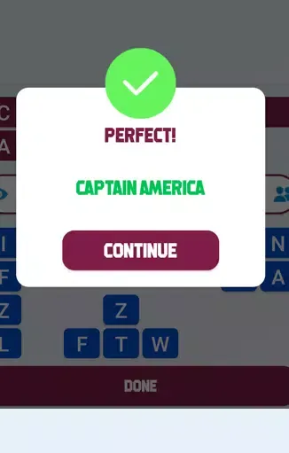 Superhero Identity Word Quiz स्क्रीनशॉट